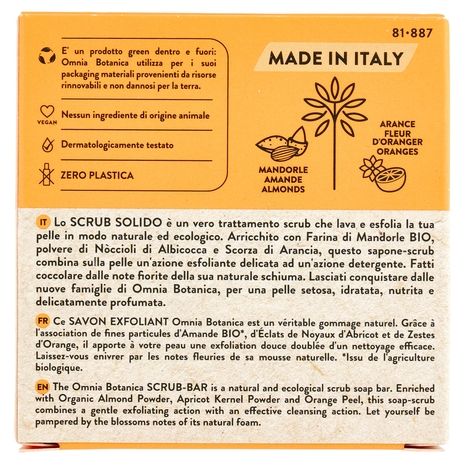 Omnia Botanica Scrub Solido Vellutante Mandorle & Fiori d'Arancio 100 g